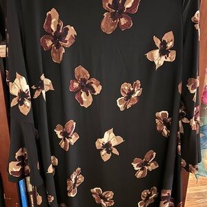 Tommy Hilfiger Midi Dress with Brown and Cream Blooms